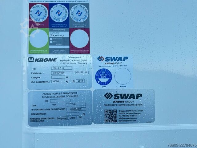 Swap body trailer KRONE Heck Portaltüren