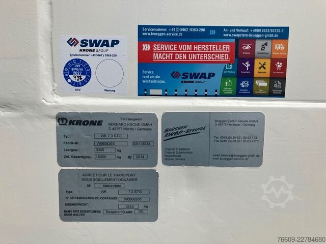 Swap body trailer KRONE Wechselbrücke Koffer