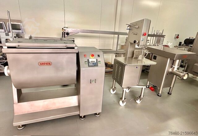 Fleischverarbeitungsmaschine Set of machines - grinder - mixer - saw 