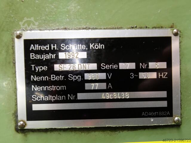 Mehrspindler Schütte SF 26 DNT