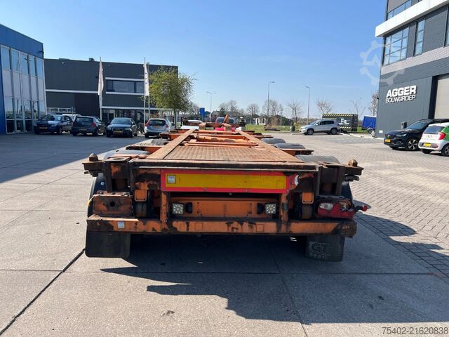 Containertransport Van Hool 3B0070 / Mercedes + Disc / 1x Extendable / Lift...