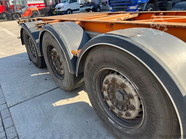 Containertransport Van Hool 3B0070 / Mercedes + Disc / 1x Extendable / Lift...