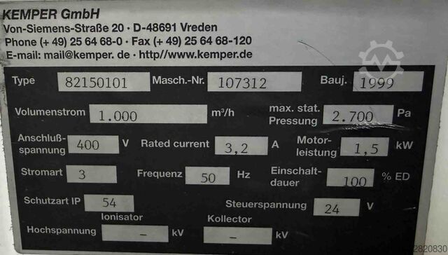 Welding smoke suction KEMPER 82150101