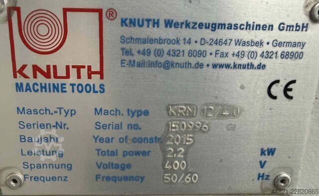 Three-roll round bending machine KNUTH KRM 12/4,0
