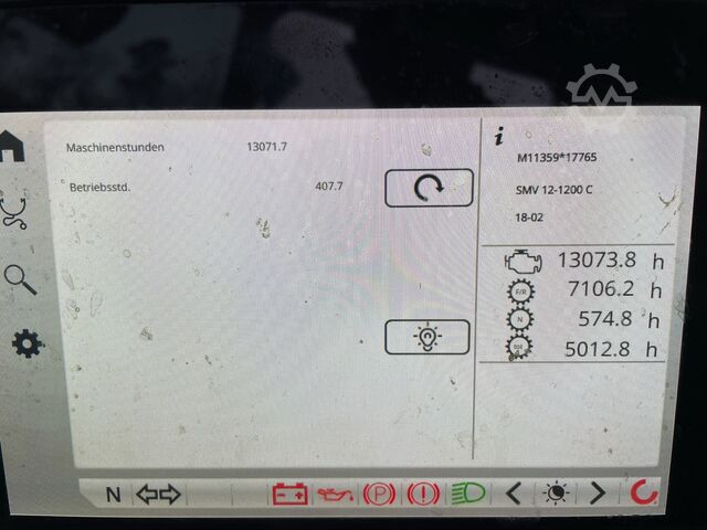 Heavy-duty diesel forklift with stone grapple Konecranes SMV 12-1200 C