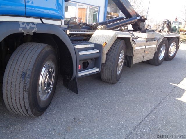 Roll-off tipper truck SCANIA G490 Hyvalift Lenkachse Automatik