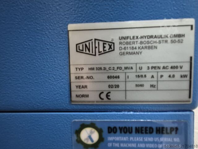Hydraulik Schlauchpresse Produktionspresse Uniflex HM 325.2i_C.2_FD_MVA
