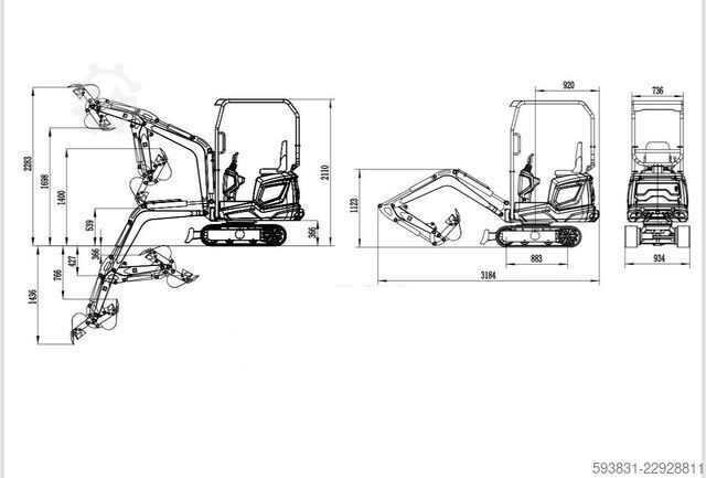 Mini excavator Josan 1,2t