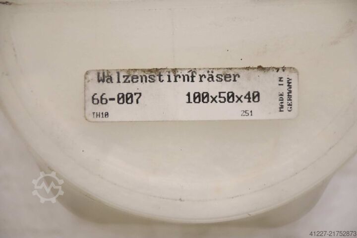Walzenstirnfräser PWZ 100x50x40  251G-TH10  66-007