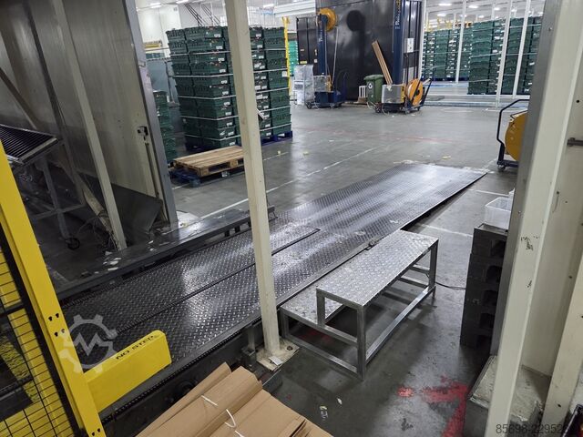 Viscon Atlas automatic gantry palletizer for various crates, with automatic crate infeed and pallet VISCON Atlas