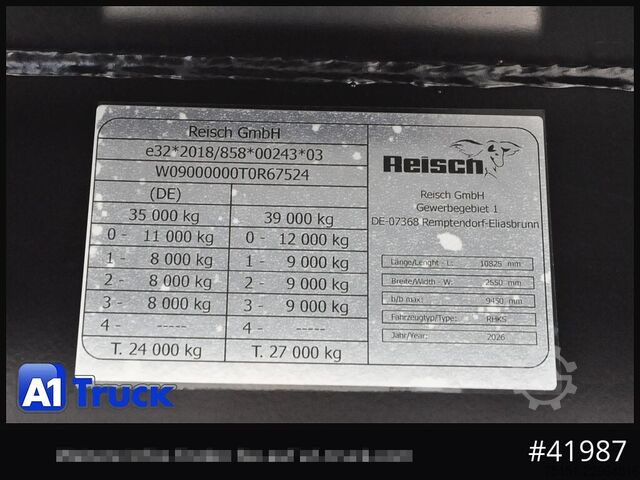 Tipper semitrailer REISCH RHKS, Alu  50m³, Lift Kombitüren, 2x sofort.