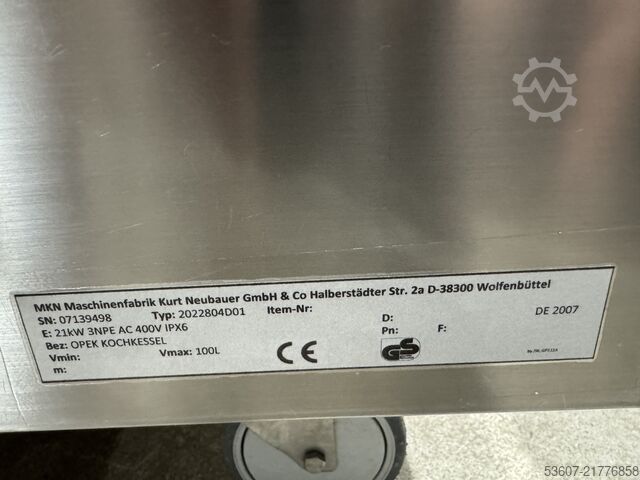 Pressure cooker MKN Optima 850