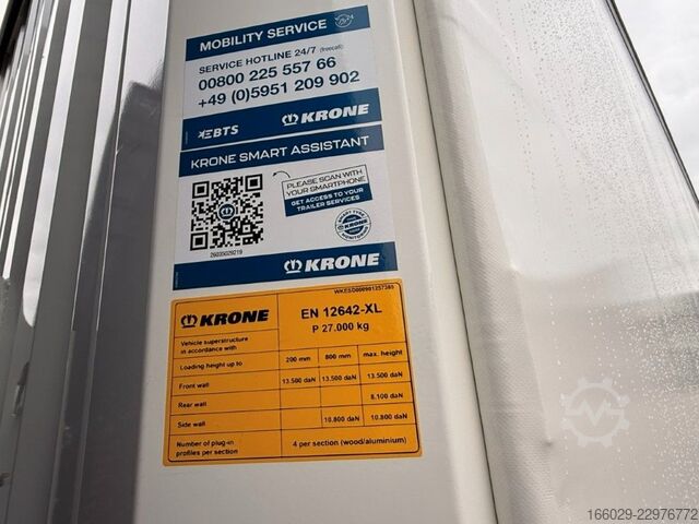 Open semitrailer with tarp KRONE SDP 27 - Schiebeplane - Weiß