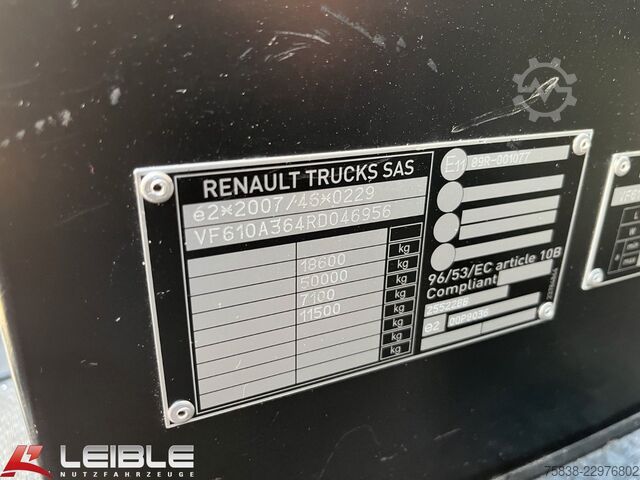 Volume tractor unit RENAULT T 480 High*VollLuft*Hubplatte*Standklima*173TKM*