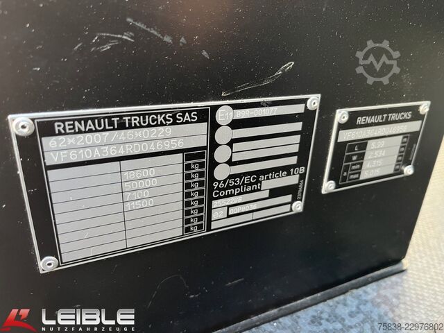 Volume tractor unit RENAULT T 480 High*VollLuft*Hubplatte*Standklima*173TKM*