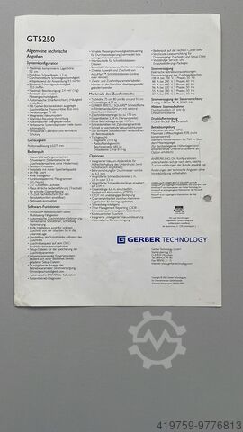 Schneidegerät Gerber Cutter Gerber GT 5250