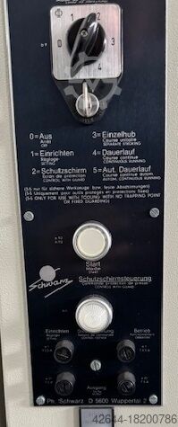 Table eccentric press with protective screen Schwarz