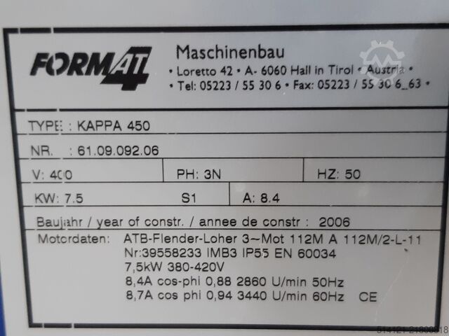 Felder Format 4 Kappa 450 Formatkreissäge Felder Kappa 450