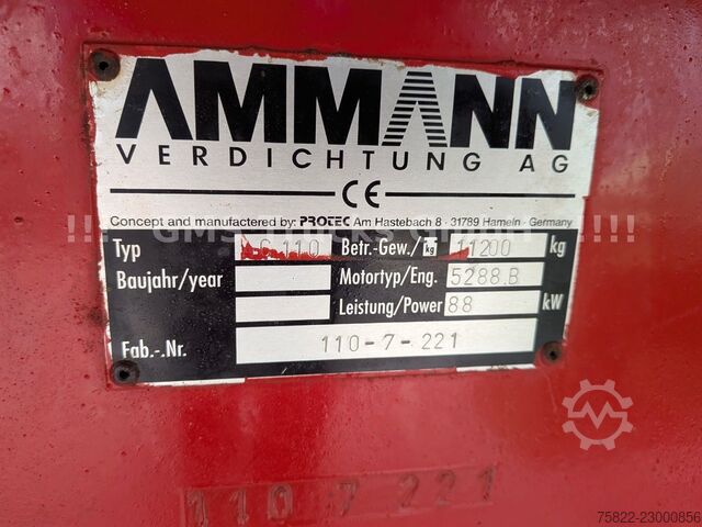 Single drum roller AMMANN AC 110 CE / Erdbau Walze / NUR2500h / 11ton