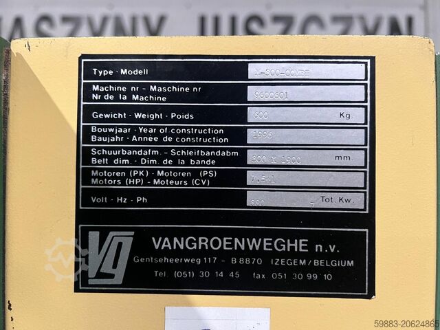 Wide belt sander Vertongen M-300 Combi