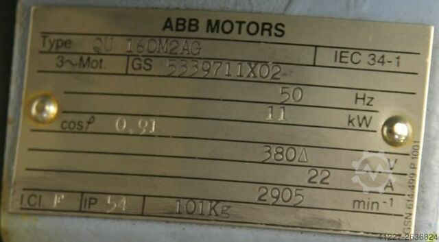 Electric motor 11 kW 2905 Rpm ABB QU160M2AG