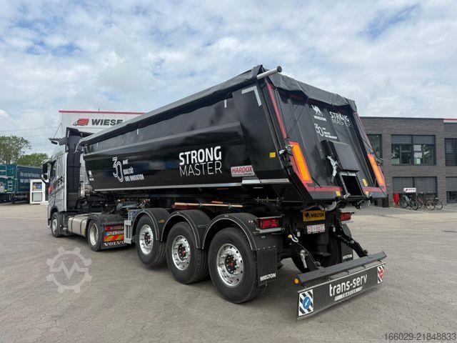 Tipper semitrailer WIELTON NW-3 Stahl Kippmulde 30 m³ Hardox