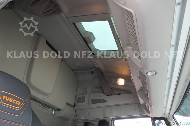 Flatbed truck with tarp IVECO Stralis 460 PP Bordwände Retarder LBW Euro 6