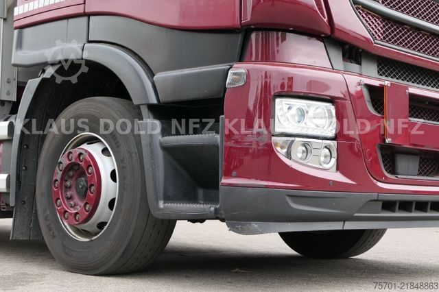 Flatbed truck with tarp IVECO Stralis 460 PP Bordwände Retarder LBW Euro 6