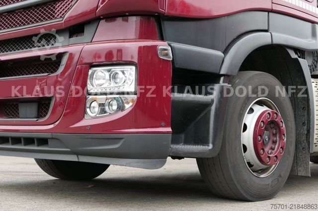 Flatbed truck with tarp IVECO Stralis 460 PP Bordwände Retarder LBW Euro 6