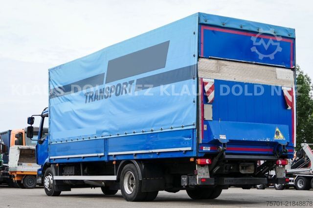 Flatbed truck with tarp RENAULT Midlum 270 Pritsche Plane Bordwände LBW Euro 5