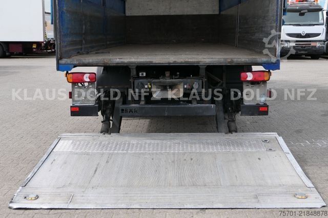 Flatbed truck with tarp RENAULT Midlum 270 Pritsche Plane Bordwände LBW Euro 5