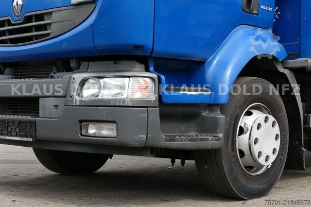 Flatbed truck with tarp RENAULT Midlum 270 Pritsche Plane Bordwände LBW Euro 5