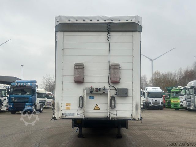 Auflieger mit Pritsche & Plane SCHMITZ CARGOBULL SCB S3T Mega Hubdach Edscha Liftachse