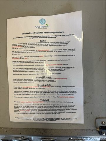 Dry ice blasting equipment CryoTechnics CryoMax Eco 17Y110-01