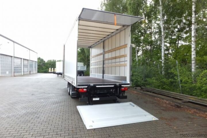 Open trailer with tarp Möslein TPS 11 DL 7,30  neuer Planenanhänger, Ladebordwand + Durchladbar