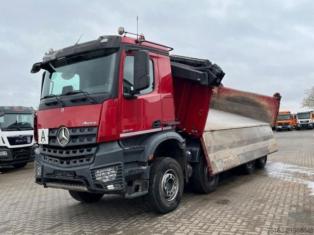 Three-sided tipper truck MERCEDES-BENZ Arocs 3246 8x4 4-Achs Kipper Meiller Bordmatik M