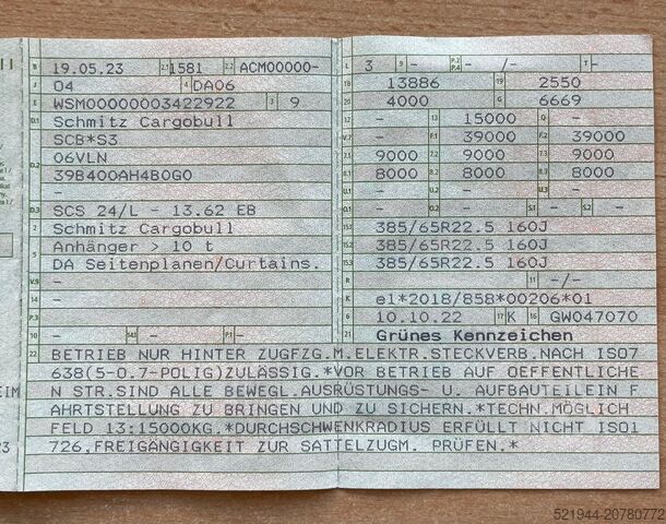 Auflieger mit Pritsche & Plane Schmitz Cargobull SCS 24/L 13,62 EB  SCB S3 Alcoa 2x Lift