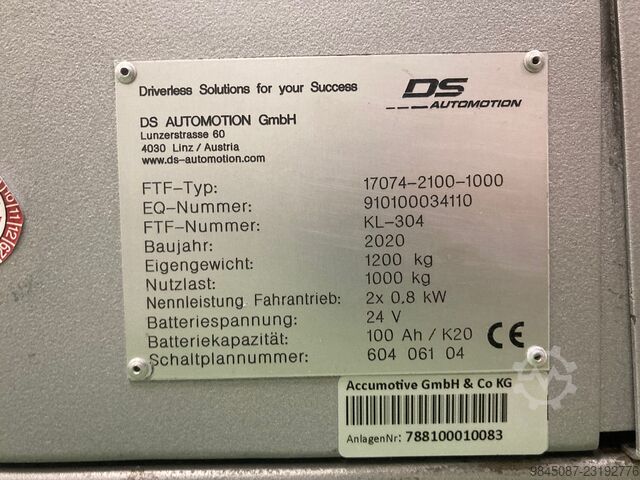 Automated guided vehicle DS AUTOMOTION 17074-2100-1000