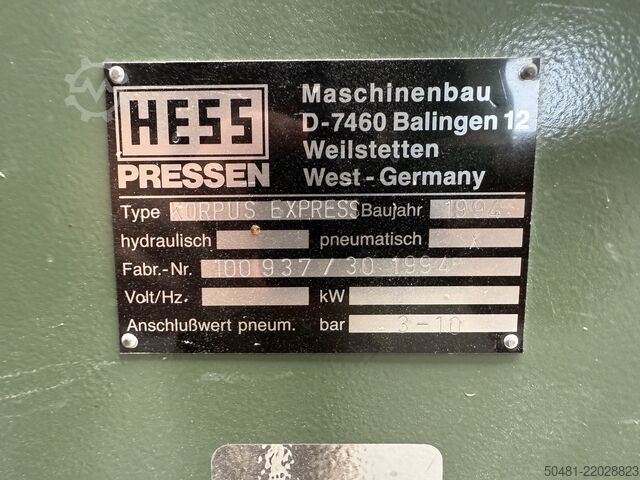 Carcase press Hess Korpus Express