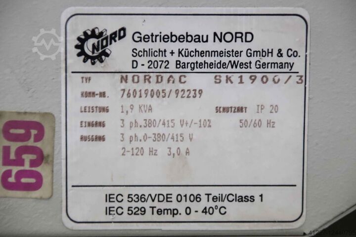 Frequency converter 1.5 kW Nord SK 1900/3