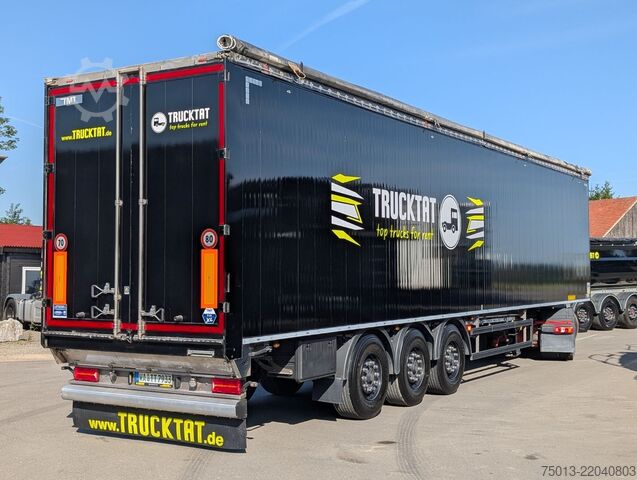 Walking floor semitrailer  TMT 92 cbm, Lift- u Lenkachse, Schutzplane links