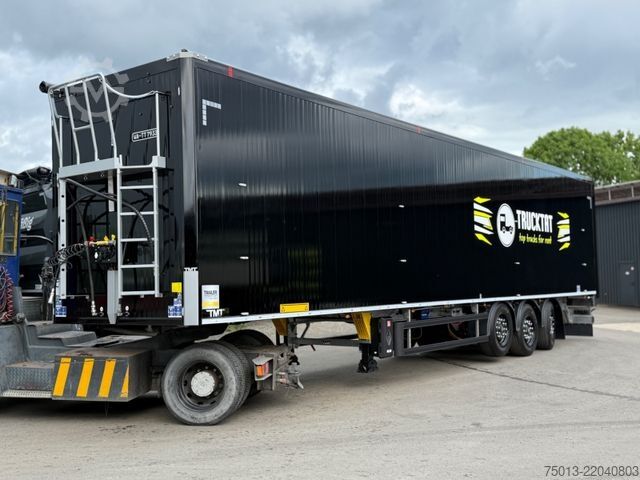 Walking floor semitrailer  TMT 92 cbm, Lift- u Lenkachse, Schutzplane links