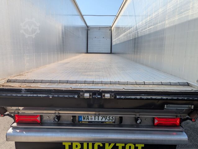 Walking floor semitrailer  TMT 92 cbm, Lift- u Lenkachse, Schutzplane links
