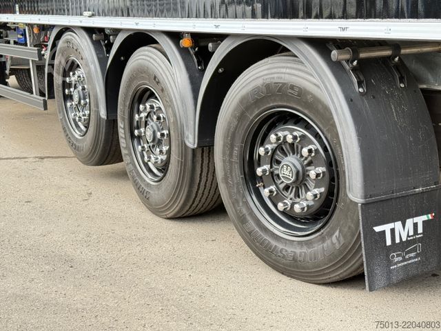 Walking floor semitrailer  TMT 92 cbm, Lift- u Lenkachse, Schutzplane links
