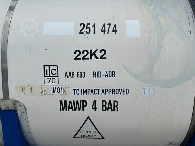Tank container Welfit Oddy 20FT ISO / 25.010L / 1-COMP  / T11 / 22K2 /  AD...