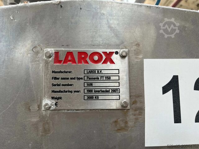 Larox Pannevis FT 1150 - Vakuumbandfilter  RT®/FT 1,15 x 5,6 m