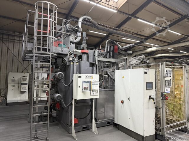 Automatic robotic shot blasting machine Rösler Doppel-Strahlanlage