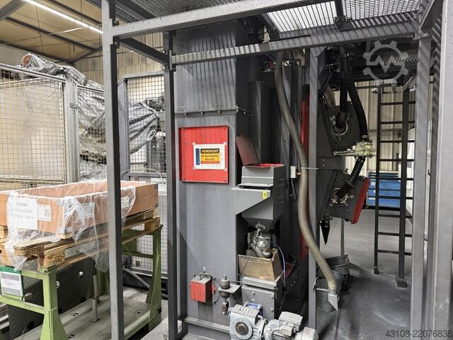 Automatic robotic shot blasting machine Rösler Doppel-Strahlanlage