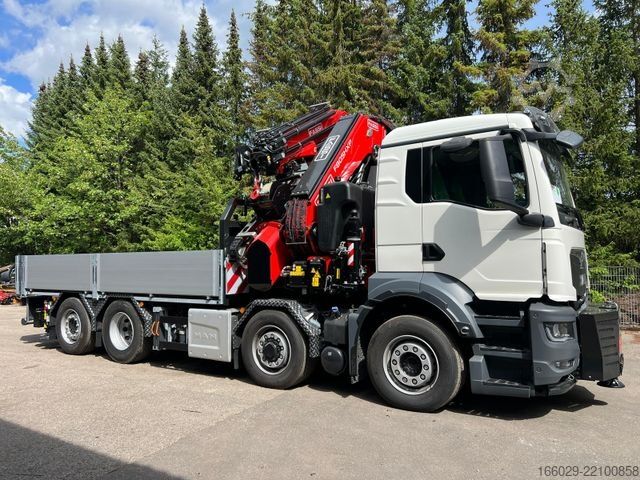 LKW mit Pritsche (offen) MAN TGS 35.520 8x4 Hydro, Kran Fassi F805 TECHNO