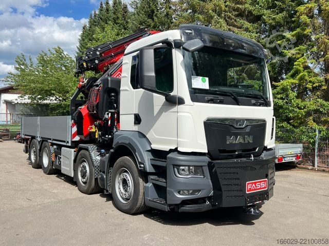 LKW mit Pritsche (offen) MAN TGS 35.520 8x4 Hydro, Kran Fassi F805 TECHNO